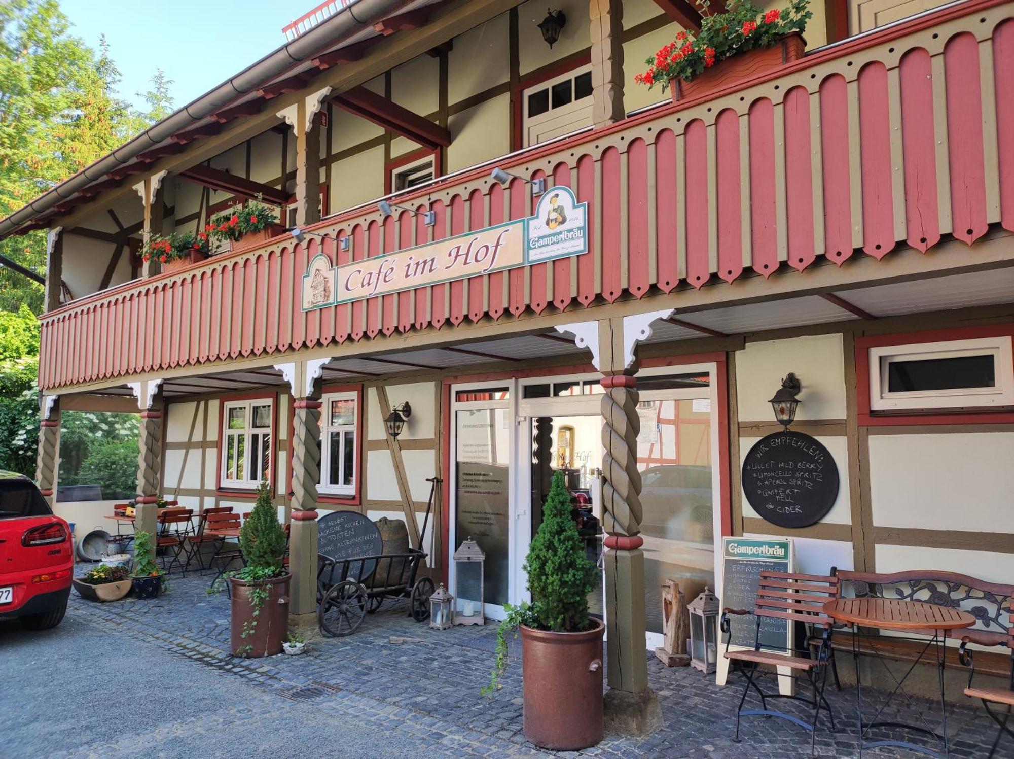 Hotel Café im Hof Streufdorf Esterno foto