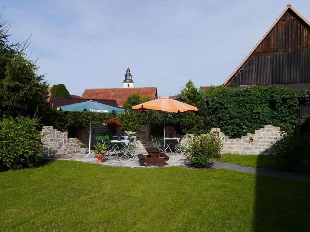 Hotel Café im Hof Streufdorf Esterno foto