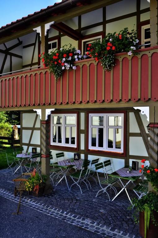 Hotel Café im Hof Streufdorf Esterno foto