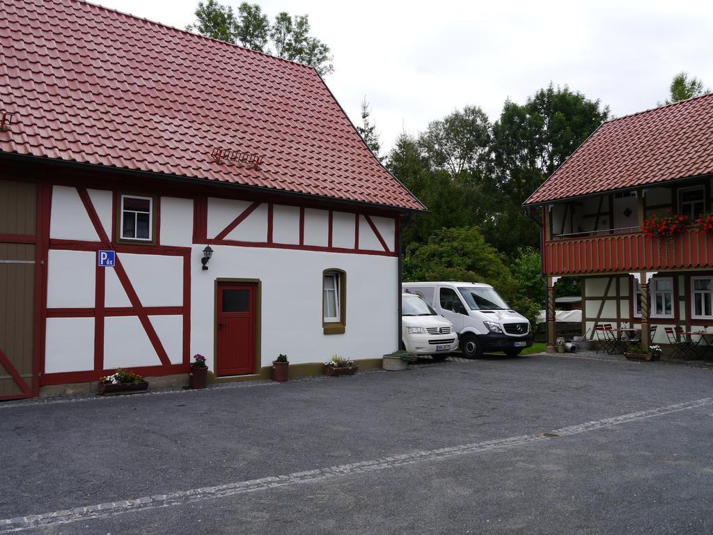 Hotel Café im Hof Streufdorf Esterno foto